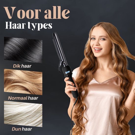 VAIVE Krultang met Klem - 25MM - Krultangen - Haarkruller - Hair Curler - Curling Iron