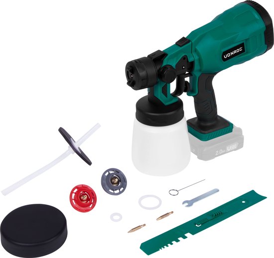VONROC Accu verfspuit – VPower 20V – Zonder accu & lader – Inhoud 800 ml – Incl. accessoires