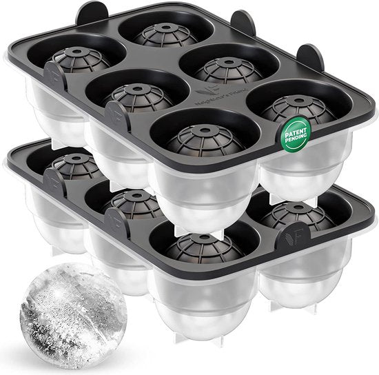 IJsblokjesvorm Set van 12 – Ronde Silicone XXL IJsblokken – Vaatwasmachinebestendig