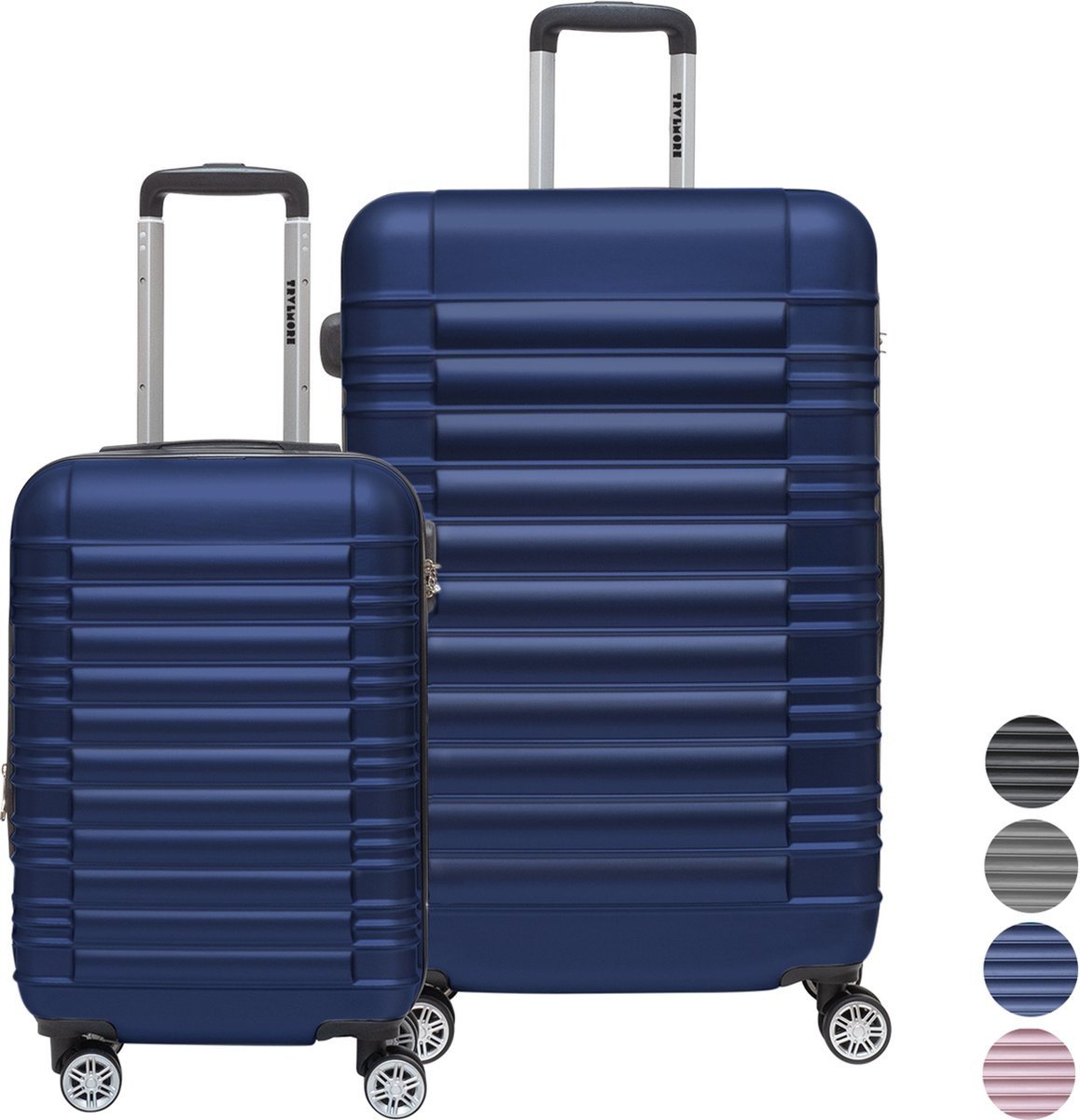 TRVLMORE Kofferset - 2 Delig - 38L Handbagage + 110L Ruimbagage - Donkerblauw