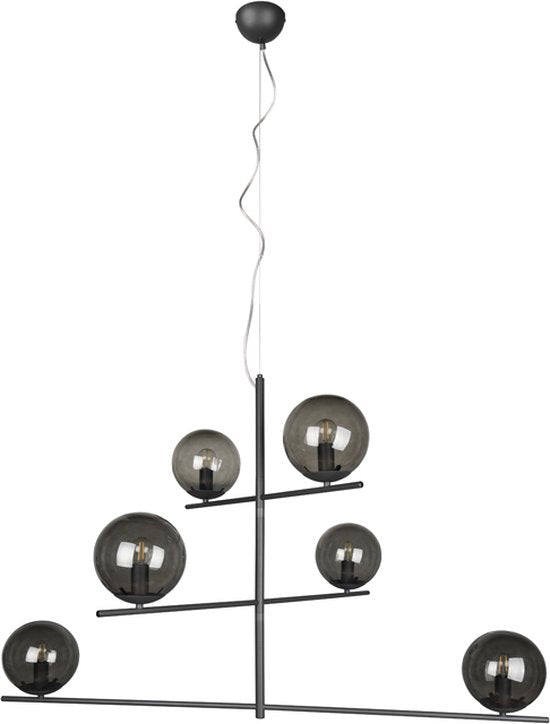 Trio Hanglamp Pure antraciet 6x E14- 80 x 115 x 150 cm