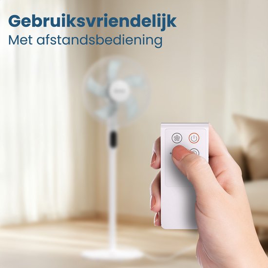 Auronic Statiefventilator - Staande Ventilator - Luchtkoeler - Vloer en tafelventilator - 3-in-1 - 12 Snelheden - Stille Ventilator - Fan - Met Afstandsbediening - Wit