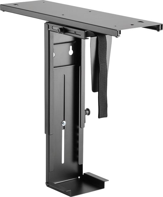 BRASQ Universele CPU Houder Zwart - Verstelbare CPU-standaard - Kabelmanagement - 360 graden draaibaar - Draagkracht 10 KG