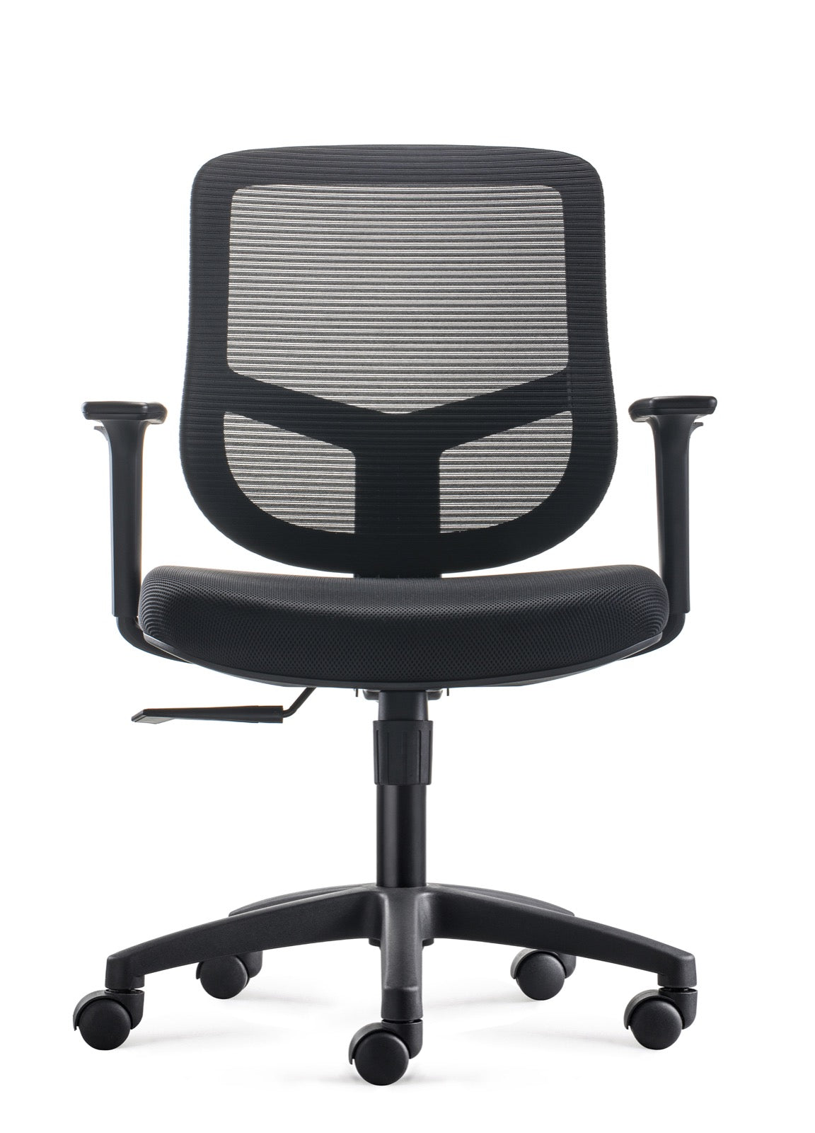 Bens 856-Eco-1 Ergonomische Bureaustoel – Zwart – Tot 130 kg – Verstelbare Rugleuning & Armsteunen – Comfortabel Kantoorstoeltje