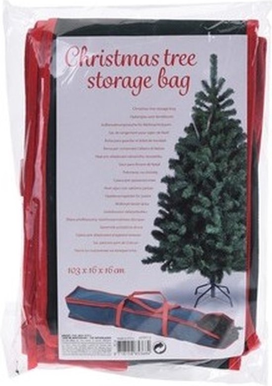 Kerstboom opbergzak/opbergtas - 16 x 103 cm - voor bomen tot 90 cm