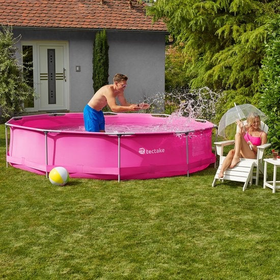 tectake® – Zwembad - Swimming pool rond met filterpomp Ø 360 x 76 cm - 403824