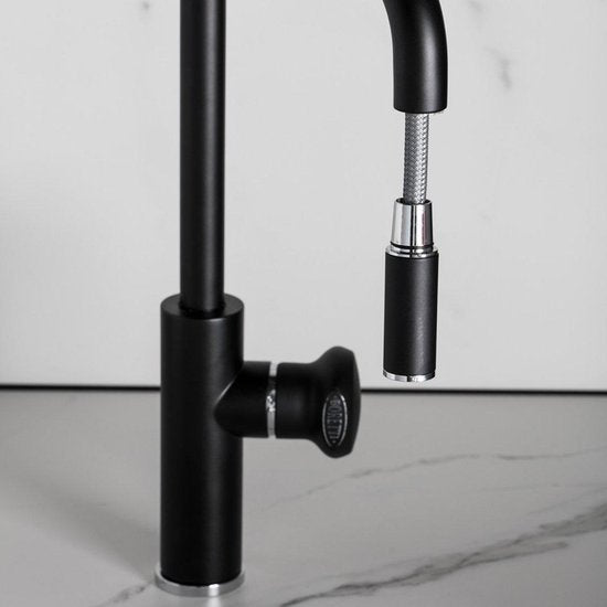 Boretti Maggiore 61 cm Mengkraan – Zwart – 1-Hendel Keuken- en Badkamerkraan