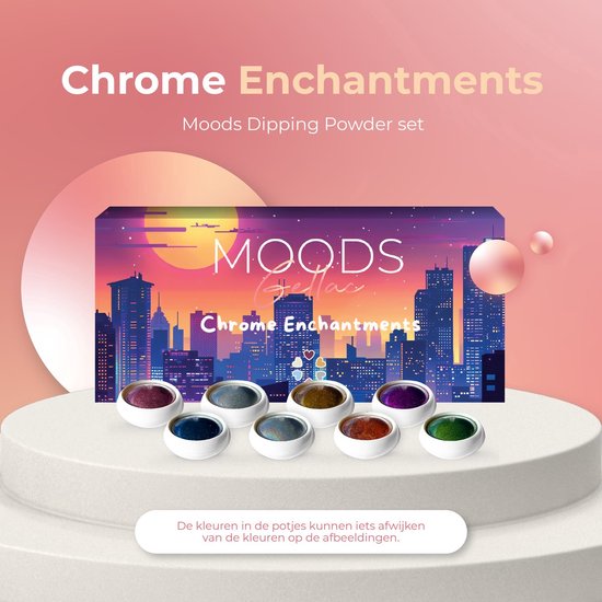 Moods Gellac 6-delige Set - Gellak Starterspakket - Gel Nagellak - 8ML - Chrome Enchantments - Gellac - Nagels - Chique Kleuren - HEMA- & TPO-vrij