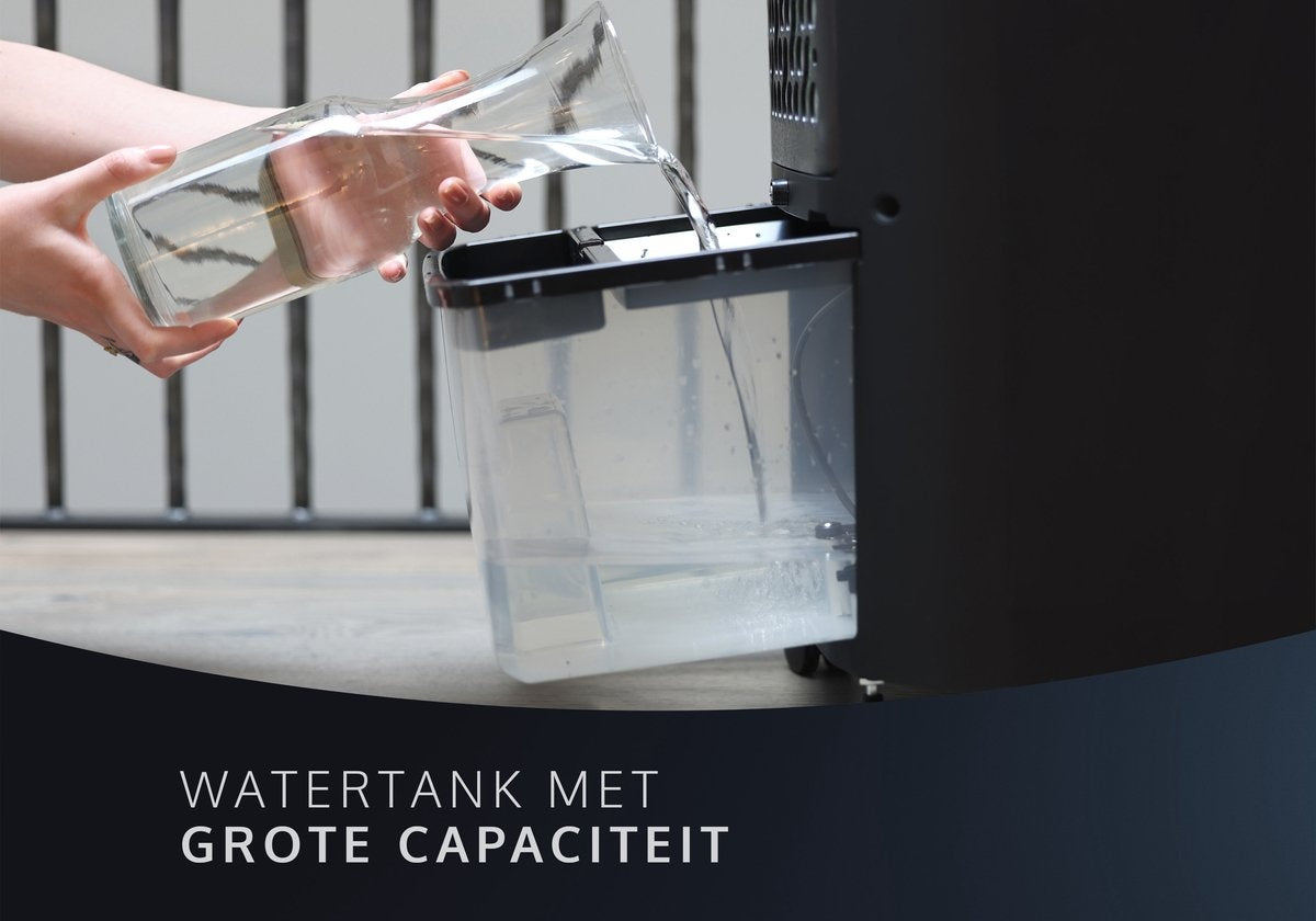 JAP Appliances Aircooler – 4-in-1, 500 m³/h, 10 liter – 65 W – 38,2 x 31,6 x 76 cm – Zwart