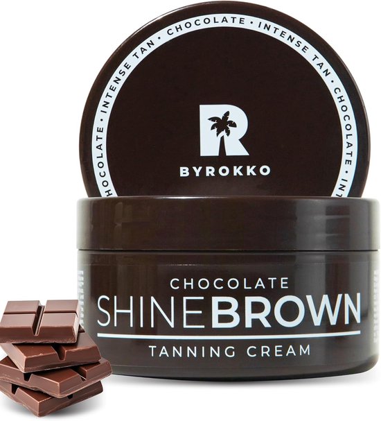 BYROKKO - Shine Brown - Chocolate - Tanning Cream - 200ml (nieuwe verpakking) - Zonnebank