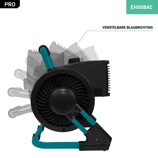 VONROC PRO Elektrische kachel - ventilatorkachel - werkplaatskachel - 1350W/2000W - keramisch - 3 standen - thermostaat - 900 kantelbaar - 20m2