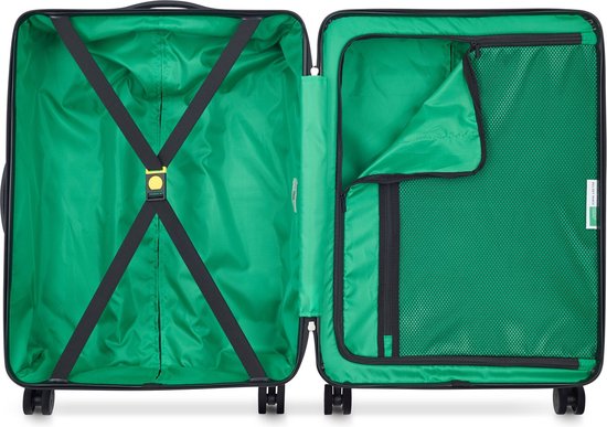 Delsey Paris x United Colors of Benetton - Kofferset Now - 3-delig - Handbagage 34L + ruimbagage 65L en 93L – Blauw