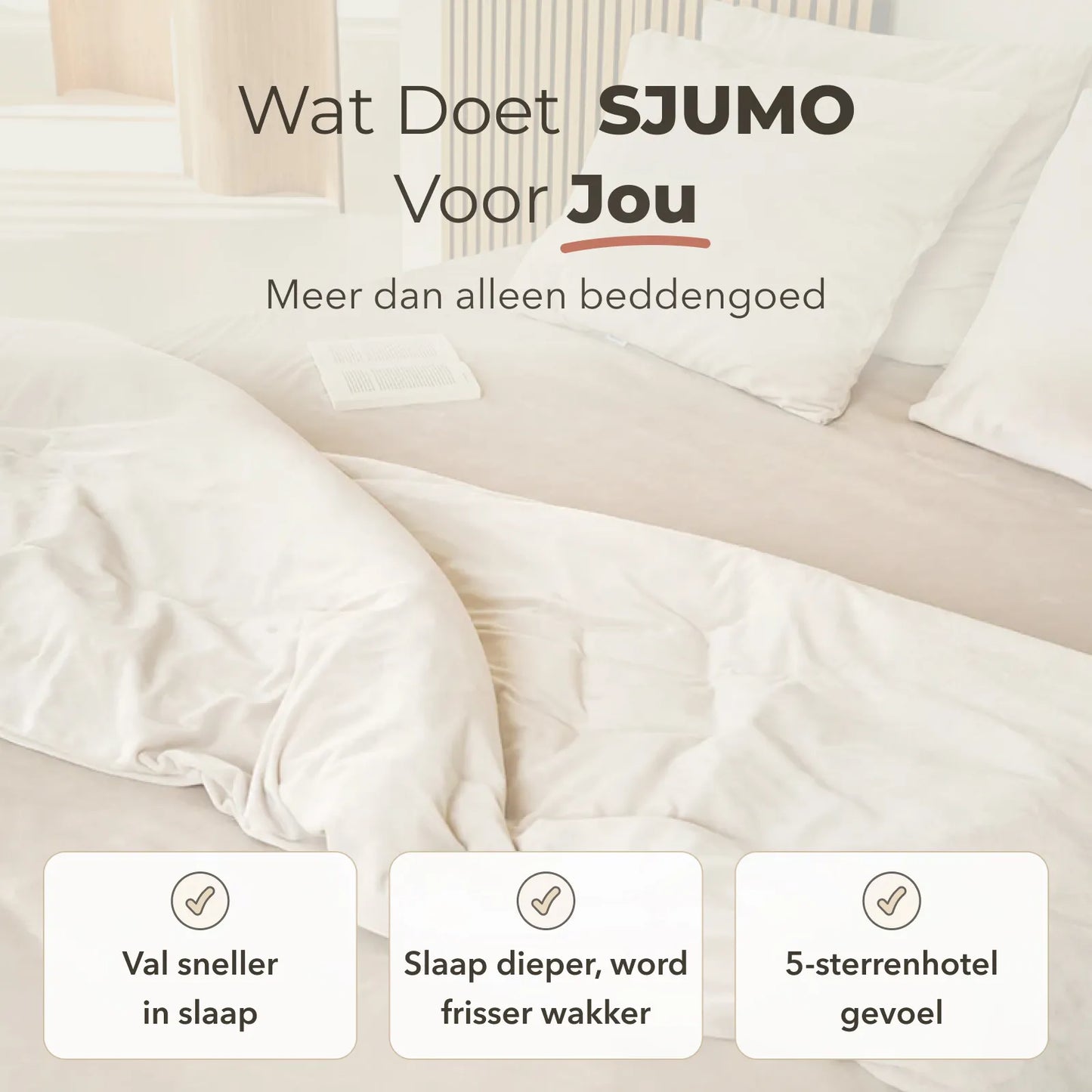 Sjumo Hoeslaken Silky Smooth - Natural Dune - 200x210/220 cm