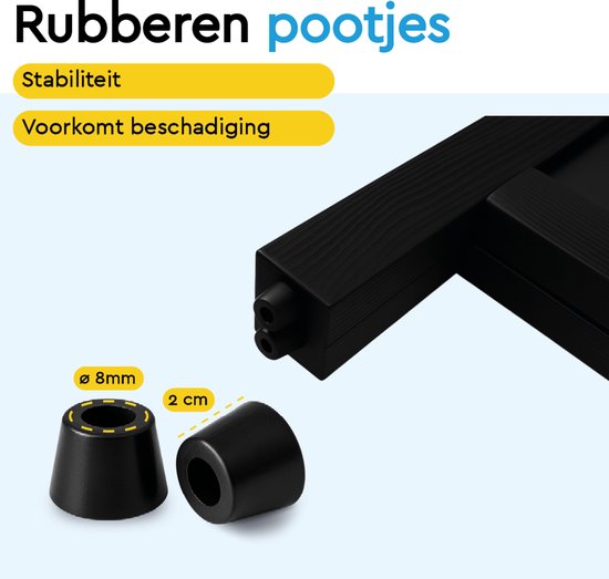 BRASQ Krijtstoepbord Zwart - 70x130 CM - Krijtbord - Reclamebord - Stoepbord - Dubbelzijdig - voor Binnen en Buiten - Horeca