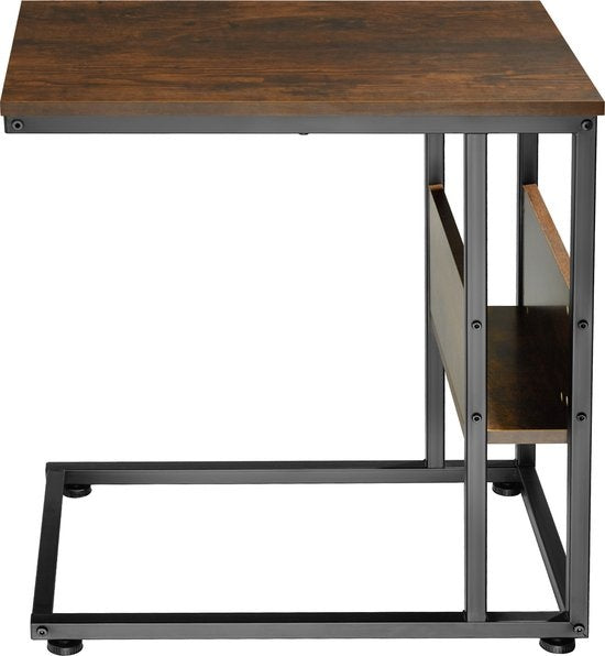 tectake® - Bijzettafel Wigan industrial dark- afm. 55 x 36,5 x 60 cm - 404277