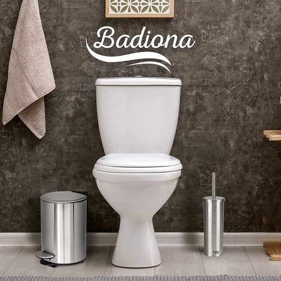BADIONA Prullenbak – Softclose Deksel & Uitneembare Binnenemmer – 5 Liter – 22 x 22 x 29 cm – Zilver/Zwart