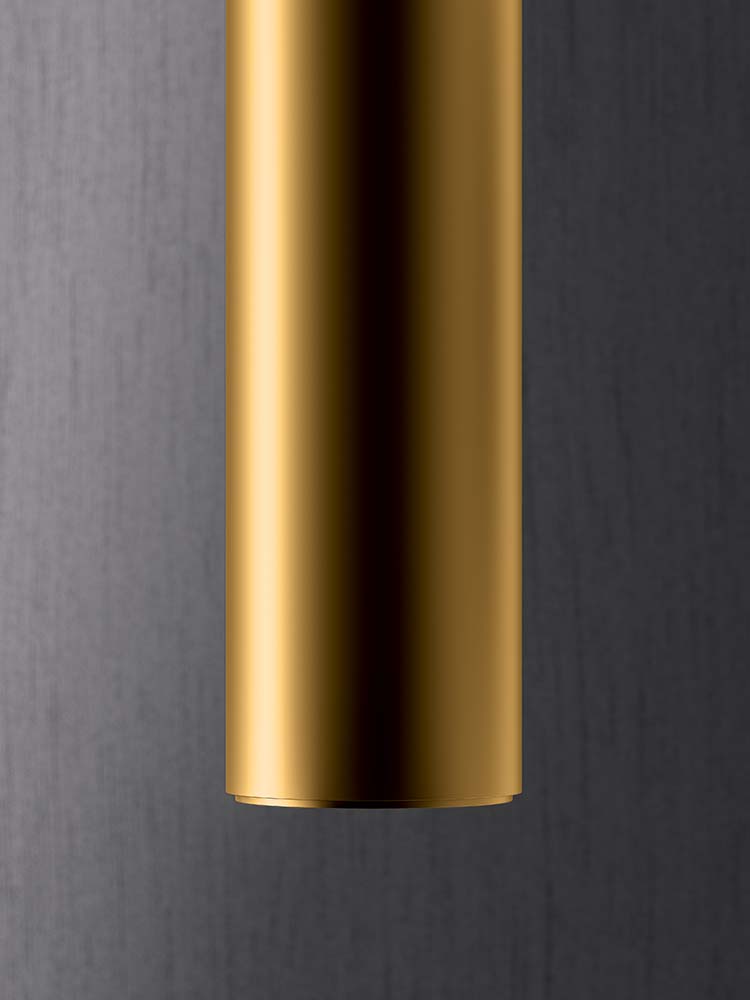 Tube pendant lamp iron 60x6x120 gold