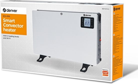 Denver Elektrische Kachel - 750/ 1250/2000W - Timer - Temperatuurinstellingen - Tuya App - Thermostaat - Convector Kachel - Google Assistant & Amazon Alexa - SCH2105