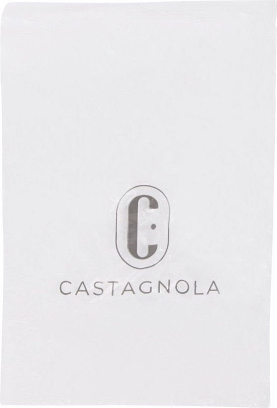 Castagnola Kunstlederen Onderzetters – Onderzetters voor Glazen – Design Onderzetters met Houder – Leren Onderzettersset – Leder – Set van 16 - Zwart