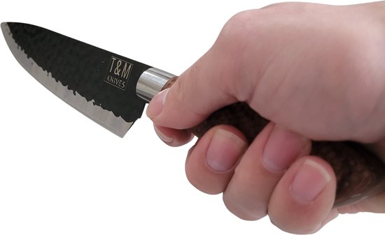 T&M Knives Japans Keukenmes Woods 32cm - Lichtgewicht Japans Koksmes Gehamerd Staal - Inclusief Cadeaubox