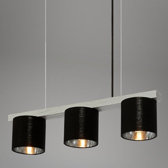 BRILONER - Hanglamp - 136 CM - Excl. 3X E14 - Antiek Zilver