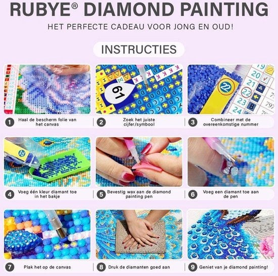 Rubye Diamond Painting Wax – Diamond Painting Volwassenen – Diamond Painting Kinderen – Diamond Painting Accessoires – 50 Stuks