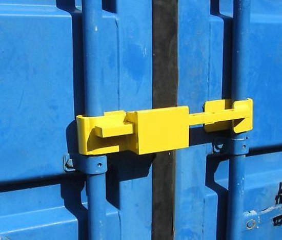 All Ride Containerslot 5KG - Container- en Trailerslot - Verstelbaar 23 tot 43 CM - Gehard Staal - Incl. 3 Reserve Sleutels - Geel