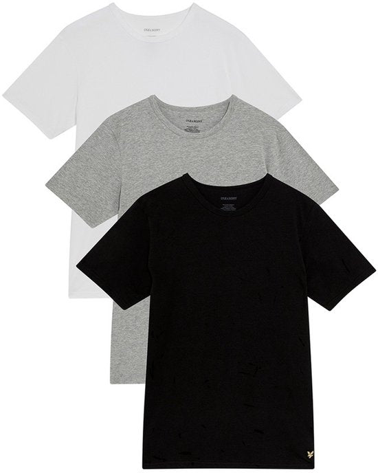 Lyle & Scott Basic Lounge Shirt Heren (3-pack) - Maat S