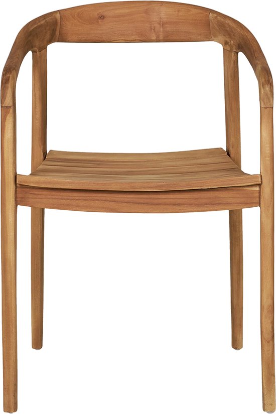 Artichok Claudette Houten Tuinstoel Naturel - met Armleuning - Teak - Terrasstoel