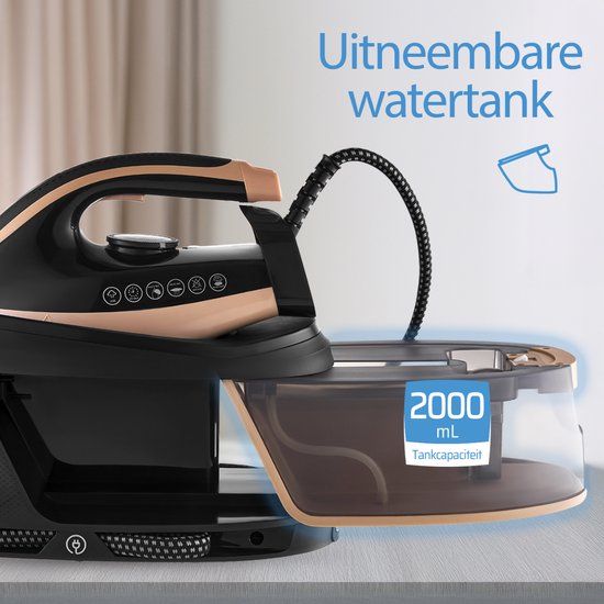 VAIVE PowerStation Boost 3100 Stoomstrijkijzer met Stoomgenerator - Strijkijzer - Iron - Stoomstrijkijzers - 3100W - Station - 2L Watertank