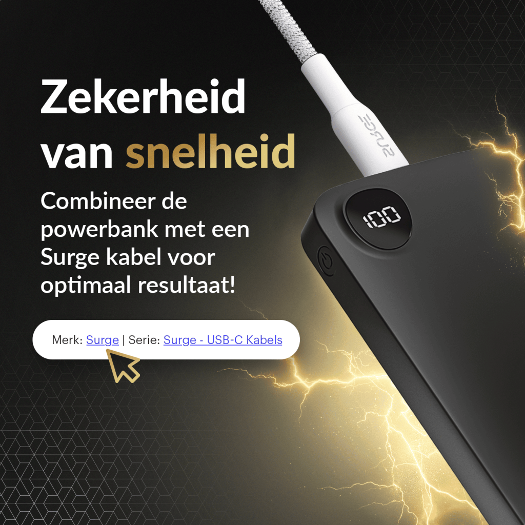 Surge USB-C naar Lightning Oplaadkabel - 2 Meter - Wit - 27W
