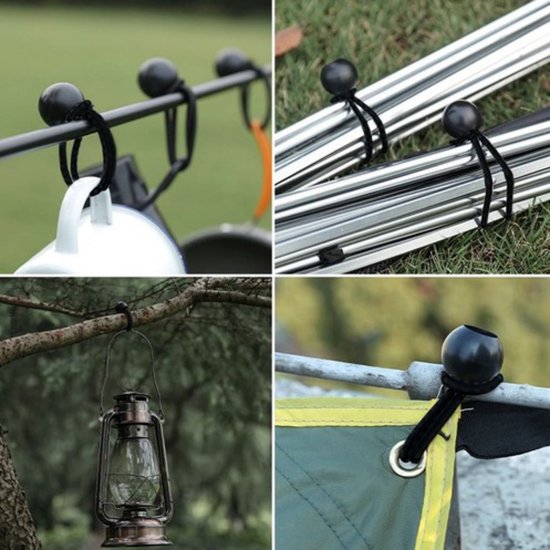 Gardlov Tentspanners met bal - spanelastiek voor zeildoek - 10 stuks 3016