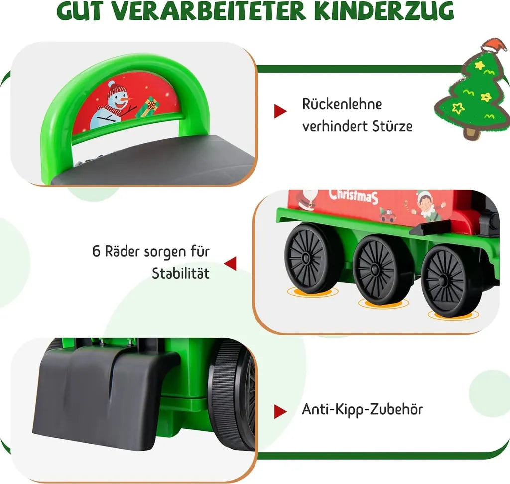 Coast 6V Electric Children's Train om rechtop te zitten met 16 stuks rails voor kinderen vanaf 3 jaar