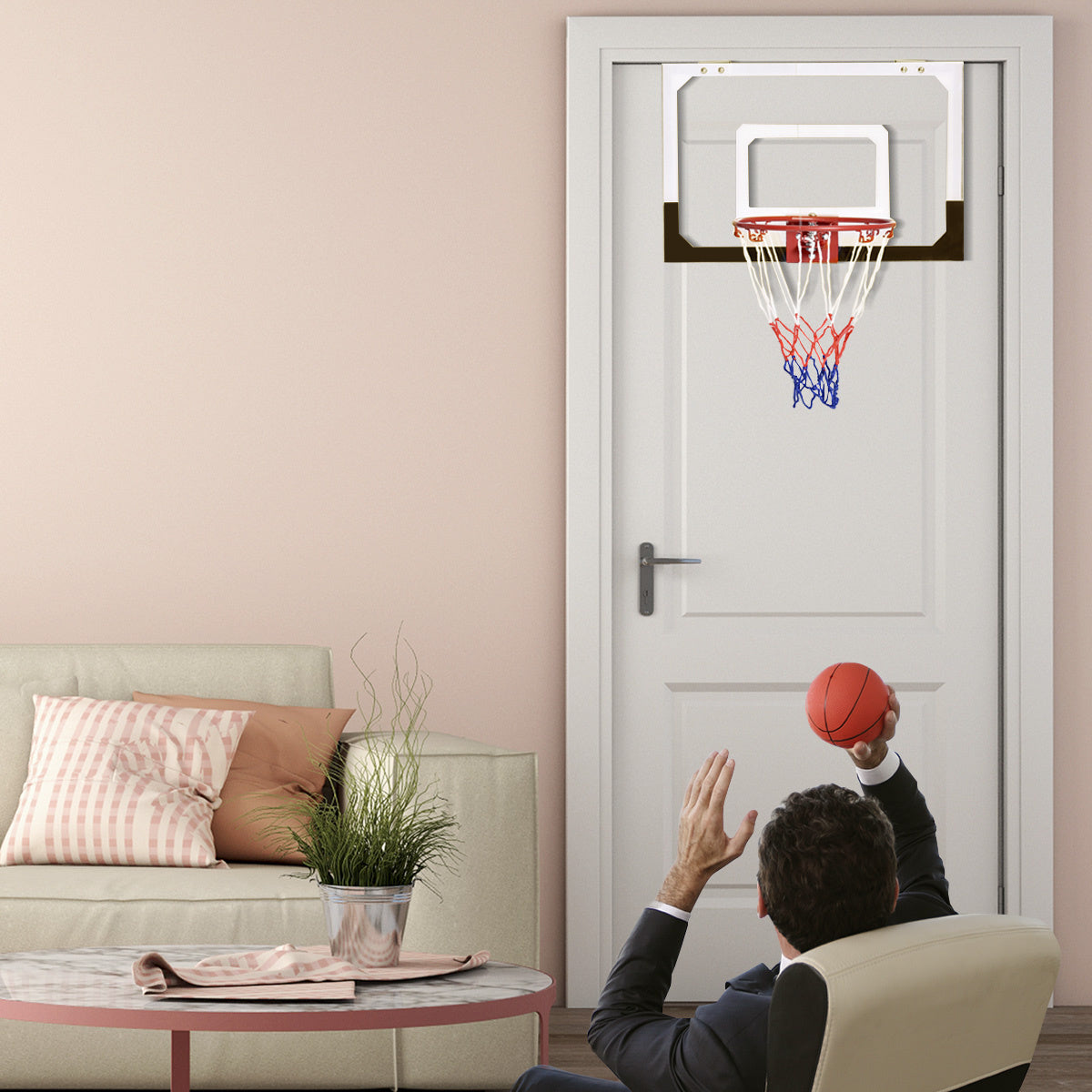 Coast Basketball Basket Basketball Set kinderen backboard met ring en netto 45 x 30 cm