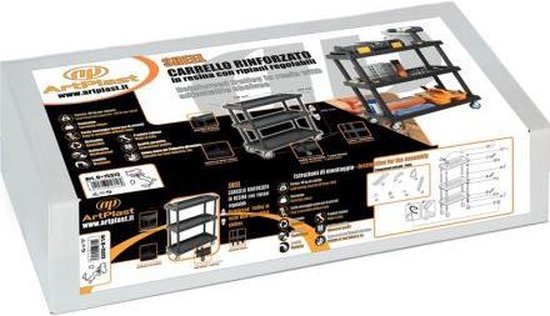 ArtPlast GEREEDSCHAPSKAR - 3 SCHAPPEN - 75 x 37.5 x 92 cm