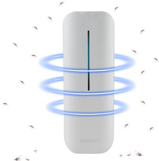 Wonact Muggenlamp - Muggenstekker - Vliegenlamp - 9W - tegen muggen, vliegen, fruitvliegjes en motten - Wit - Muggenvanger - anti muggenstekker met aan/uitknop - geurloos - geluidloos - met 10 lijmplaten - insectenlamp voor binnen