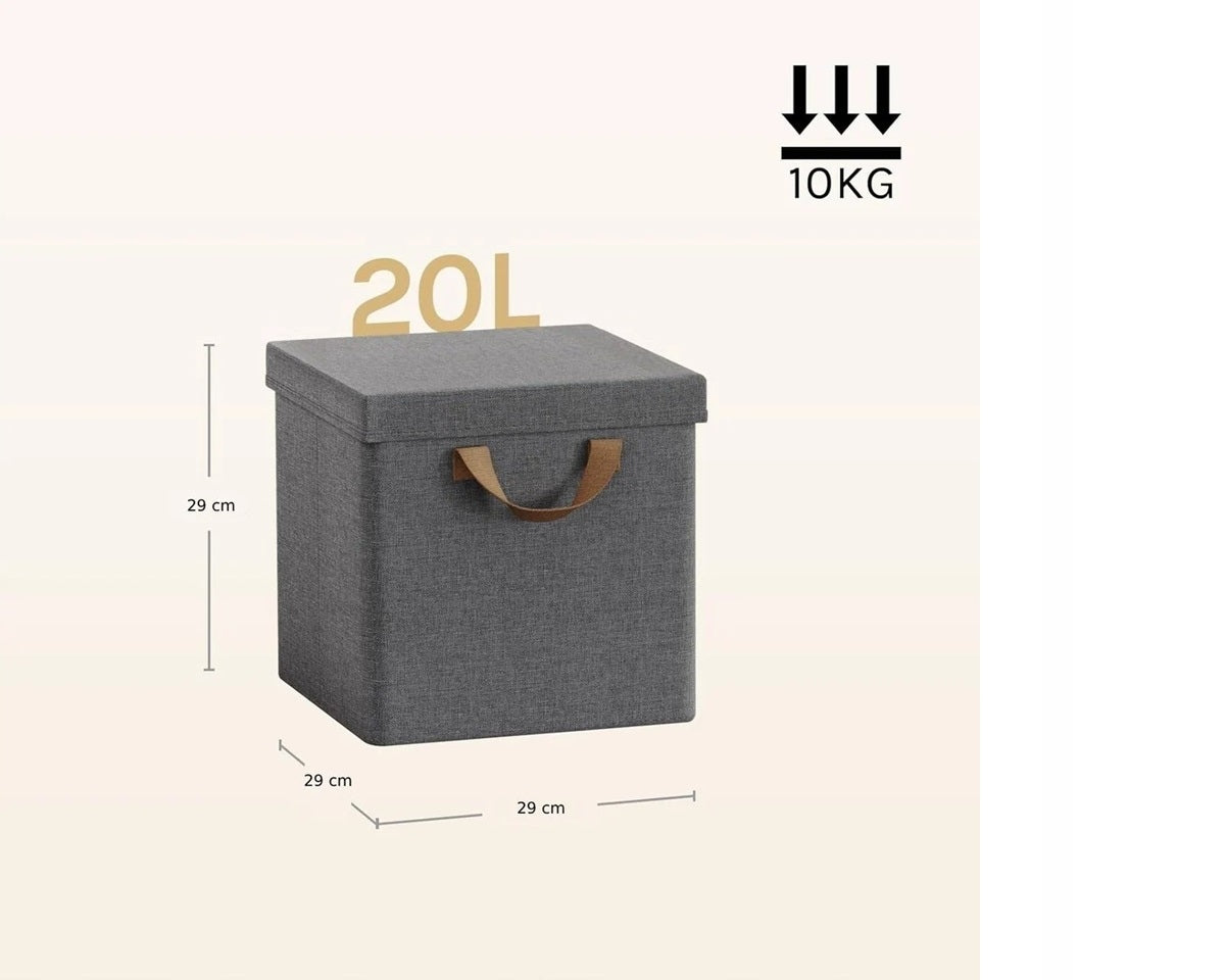 WOLTU Opbergboxen Set van 3 - 29x29x29cm