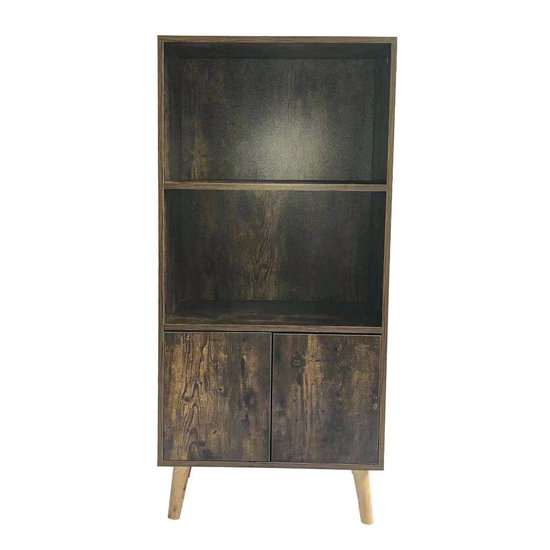 Boekenkast wandkast Stoer industrieel vintage design 120 cm hoog