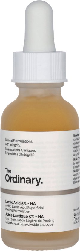The Ordinary Lactic Acid 5% + HA 2% - Gezichtspeeling serum voor gevoelige huid