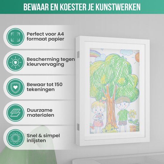 Wissellijst A4 21x30 cm wit hout
