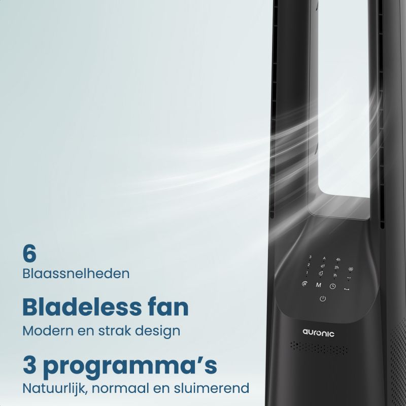 Auronic - Bladloze Ventilator - Grijs
