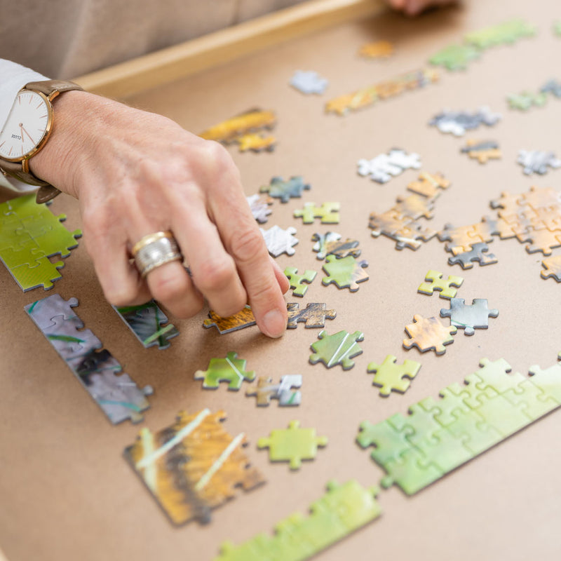 Houten Puzzeltafel - 500 Stukjes - 4 Uitschuifbare Lades - 65 x 49 x 4,5 cm