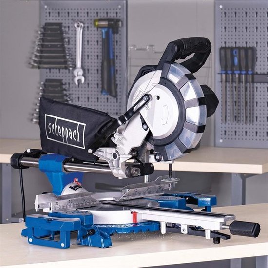 Scheppach Afkort-trekverstekzaag HM254SPX - 2200W | 255mm | Laser, LED en draaitafel | 2 zaagbladen