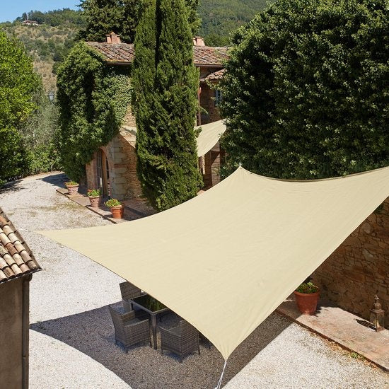 tectake - Vierkante zonneluifel zonnescherm zonnedoek schaduwdoek - 300 x 300 cm - 402605