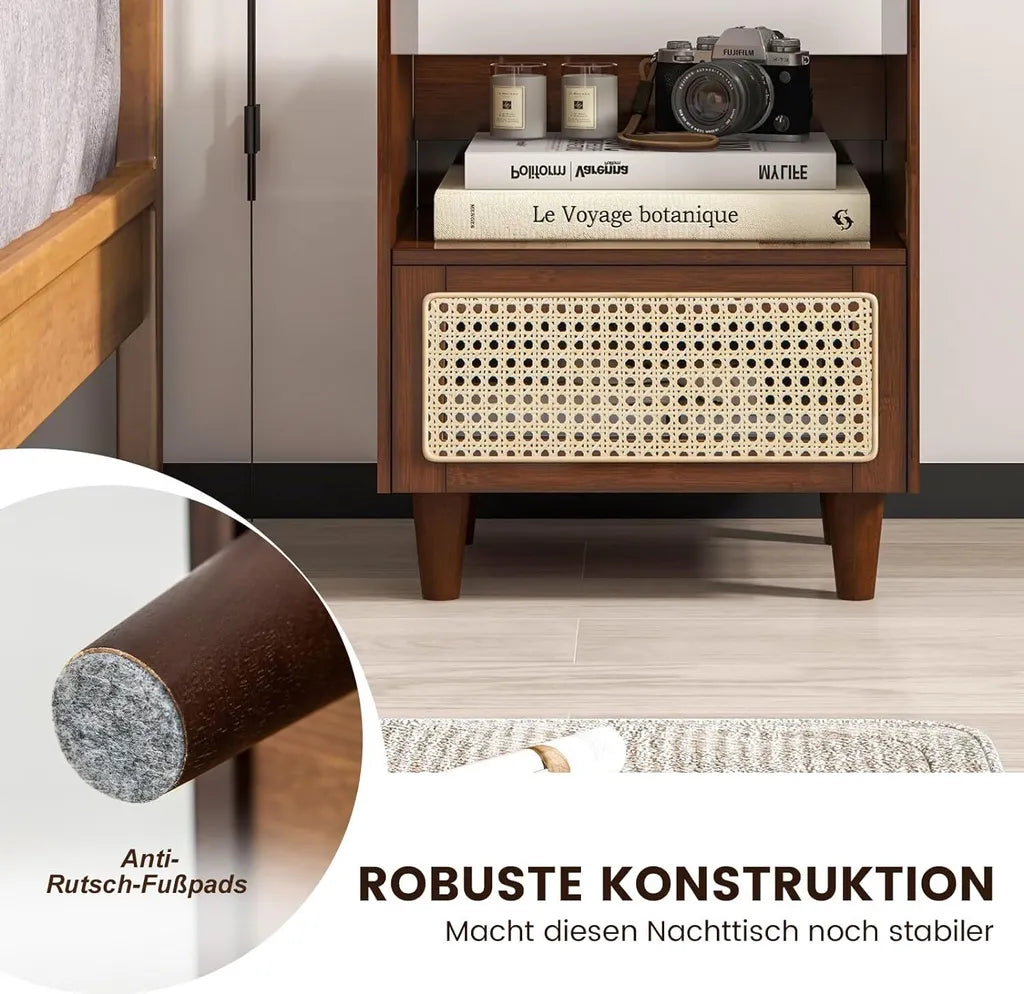 Coast Nachtkastjes met Lade – Set van 2 – 43 x 35 x 50 cm – Bruin