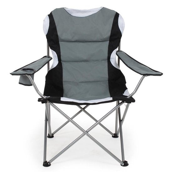 Tectake Stoel Basic Campingstoel - Opklapbaar - Grijs/Zwart