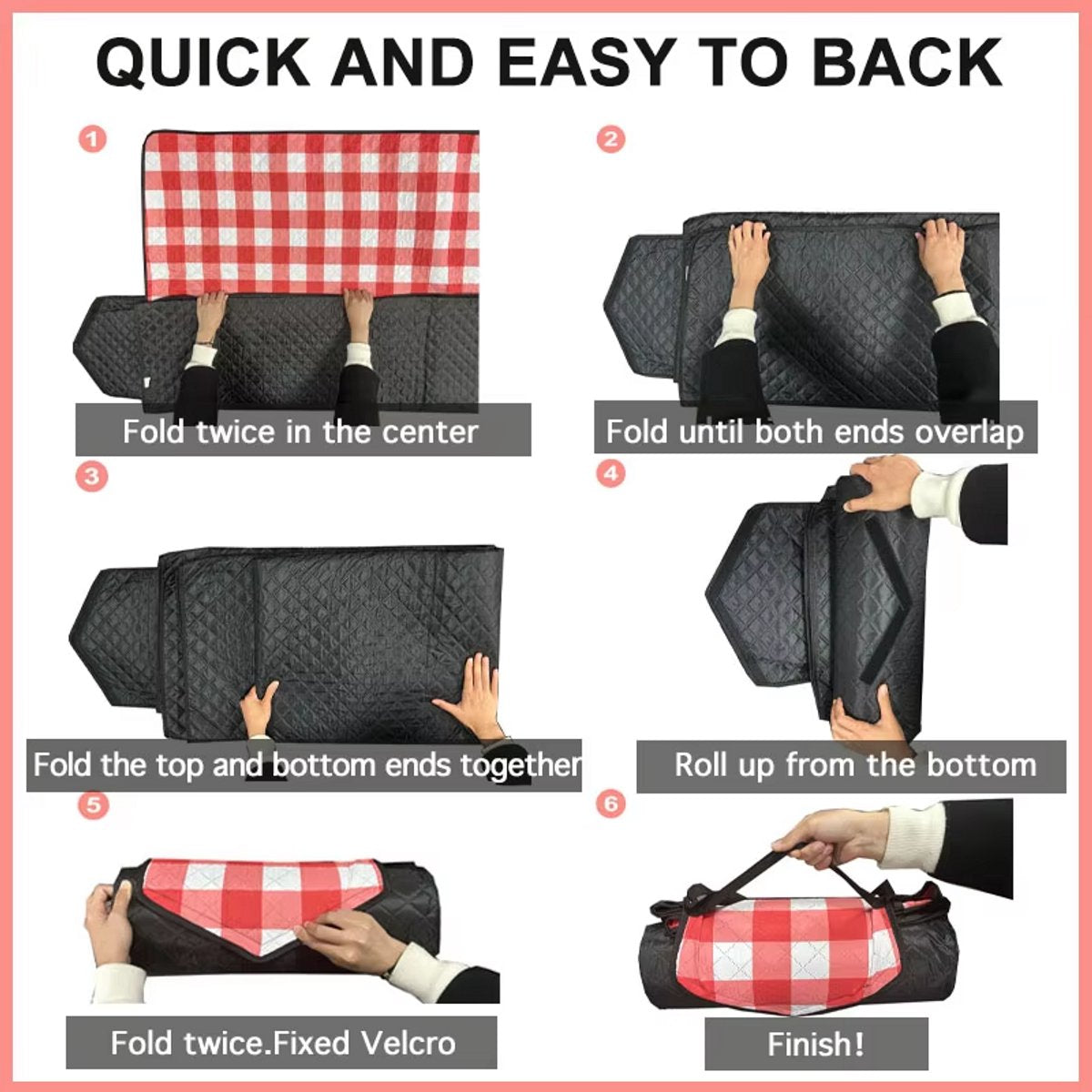 Fuegobird Picknickdeken 200 x 200 cm – Waterdicht, Zandafstotend en Opvouwbaar – XXL – Bruin