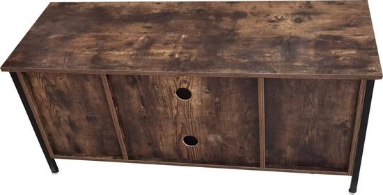 Tv meubel kast Stoer - televisie dressoir industrieel - 110 cm breed