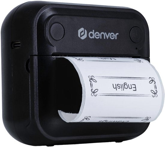 Denver Mini Pocket Printer - Sticker Printer - Thermisch Papier - Bluetooth - Mobiele Fotoprinter - MBP32B