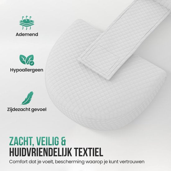 Avalo Zwangerschapskussen W-Vorm - Traagschuim - Zijslaapkussen Volwassenen - Verstelbare Wig - Buik-, Rug- & Beensteun - Voedingskussen - Lichaamskussen - Wasbare Hoes